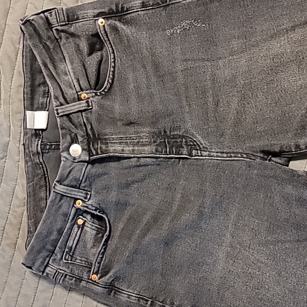 H&M black ripped jeans, super skinny high waist, Size 10 - Picture 3 of 8